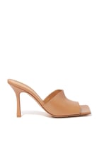 STRETCH SANDAL IN NAPPA LEATHER:Natural:Natural:36